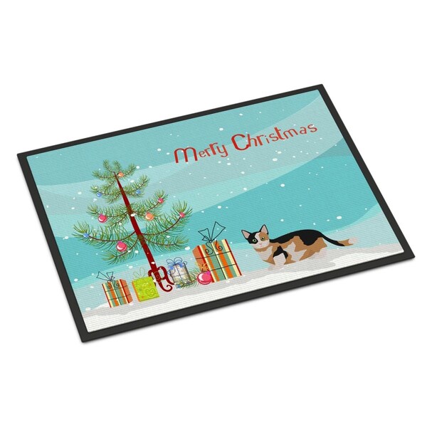 Carolines Treasures 18 x 27 in. Munchkin Cat Merry Christmas Indoor or Outdoor Mat CK4656MAT - main
